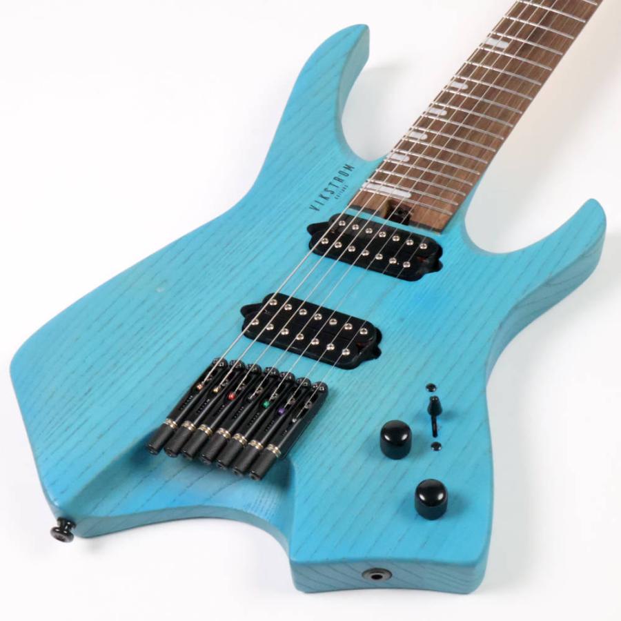 訳あり VIKSTROM GUITARS VSMH-270 SBL アウトレット ヘッドレス ファンフレット 7弦ギターの画像