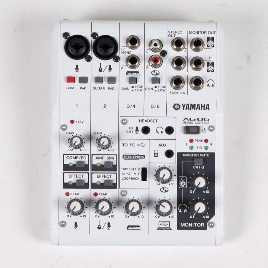中古 ミキサー ヤマハ YAMAHA AG06 W ライブストリーミングミキサー ホワイトの画像