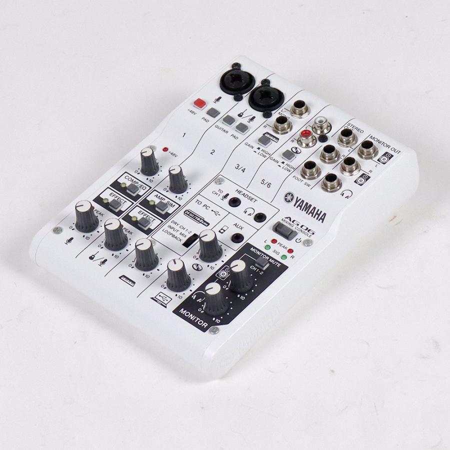 中古 ミキサー ヤマハ YAMAHA AG06 W ライブストリーミングミキサー ホワイトの画像