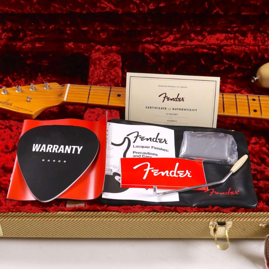 中古 エレキギター 左用 Fender American Vintage II 1957 Stratocaster Left-Hand Maple Fingerboard Vintage Blonde 2024年製の画像