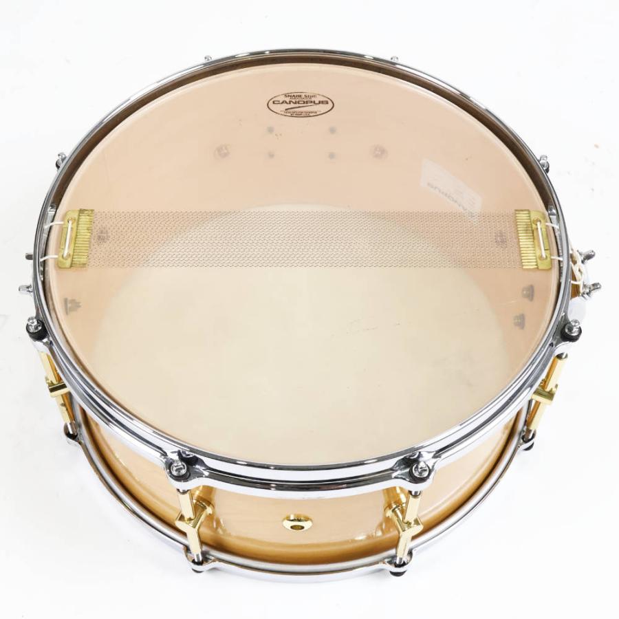 中古 スネアドラム カノウプス CANOPUS M-1455 The Maple Snare Drum 14x5.5 メイプルシェル_4
