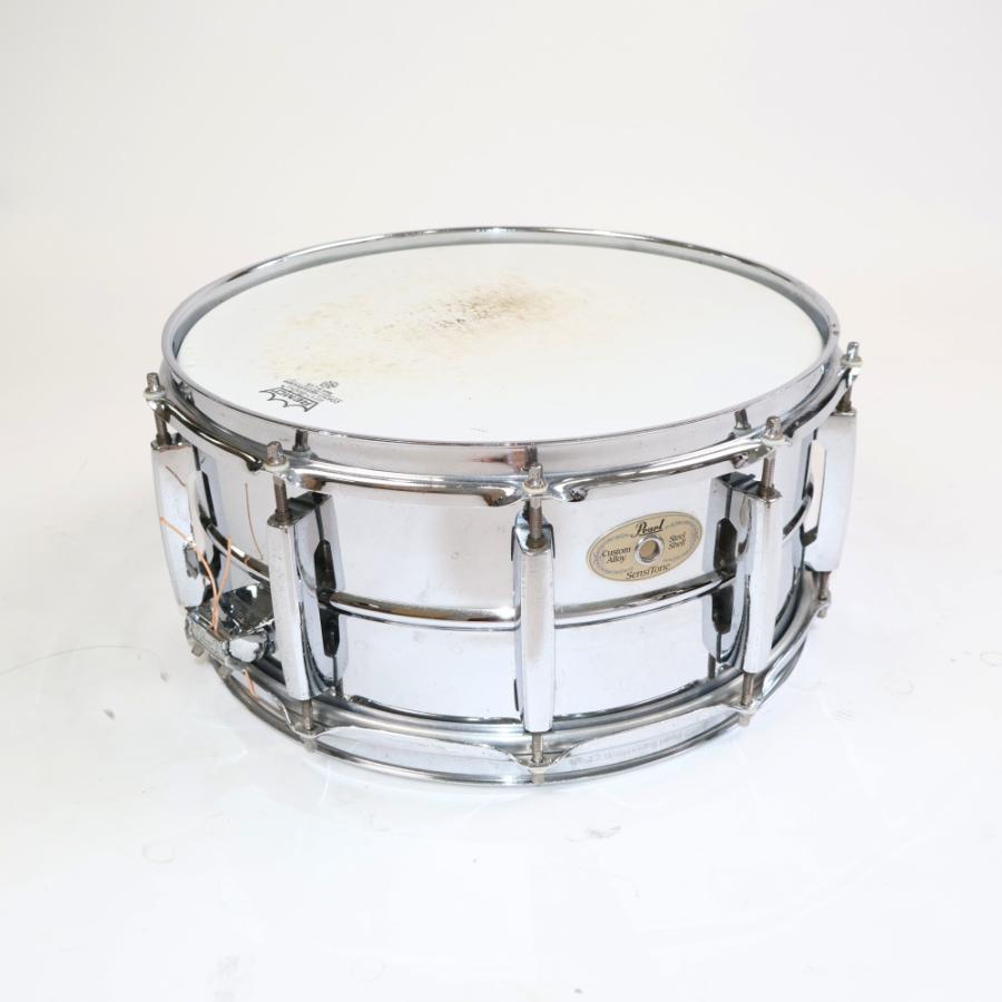 pearl sensitone スネアドラム パール 現状品 Pearl 中古 スネアドラム パール Pearl SensiTone Steel Custom Alloy