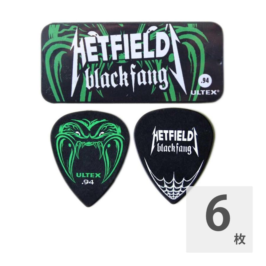 ギターピック 6枚 セット ジムダンロップ 0.94mm HETFIELD BLACK FANG 