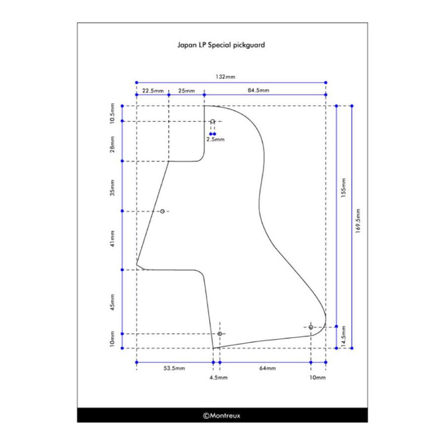 モントルー ギターパーツ レスポール ピックガード Japan LP Special pickguard relic Retrovibe Parts No.724 Montreux｜chuya-online｜02