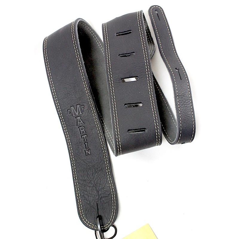 マーチン ストラップ ギターストラップ 革 MARTIN 18A0013 BALL GLOVE LEATHER STRAP BK レザーストラップ