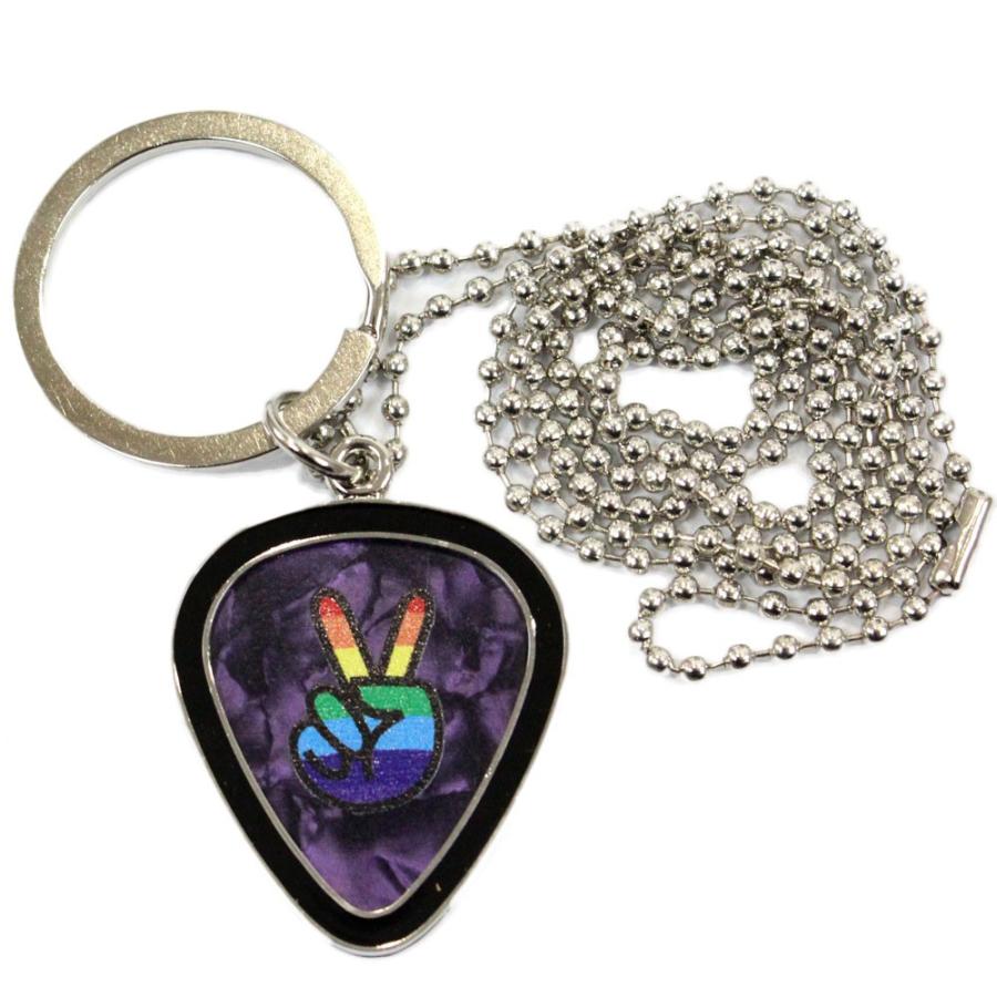 ギターピックホルダー PICK WORLD PickLace Frame PWPH11 V Sign Purple ピックホルダー