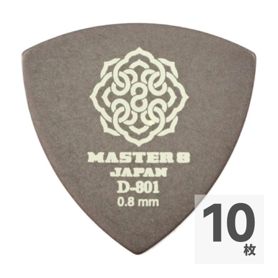 ギターピック 10枚 セット マスターエイトジャパン TRIANGLE 0.8mm