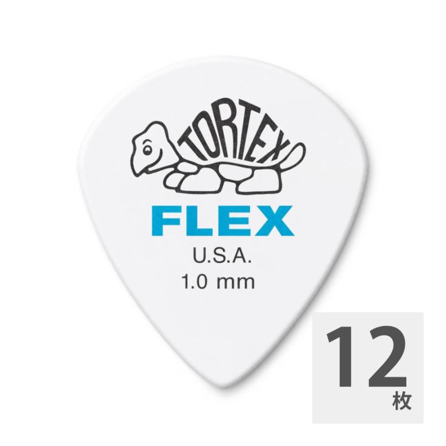 ギターピック 12枚 セット ジムダンロップ 1.0mm 468 Tortex Flex Jazz