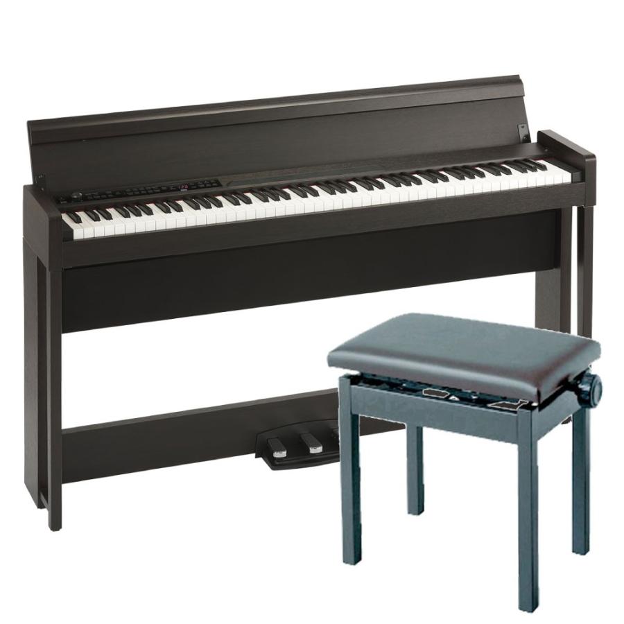 コルグ KORG C1 AIR BR 電子ピアノ KORG PC-300BK キーボードベンチセット｜chuya-online