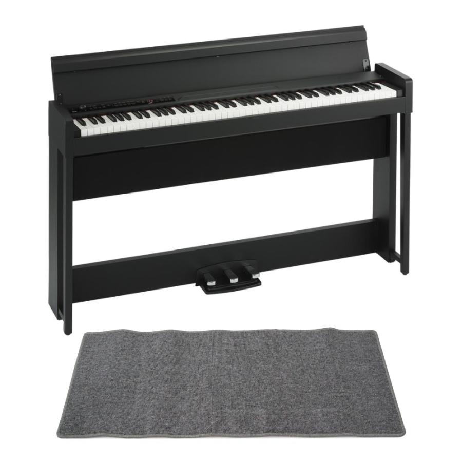 コルグ KORG C1 AIR BK 電子ピアノ ピアノマット(グレイ)付きセット