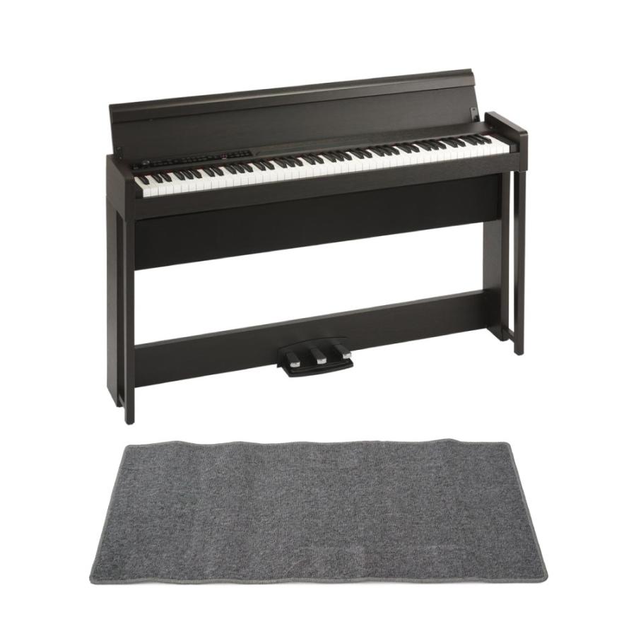 正規店または公式サイト コルグ KORG C1 AIR BR 電子ピアノ ピアノマット(グレイ)付きセット