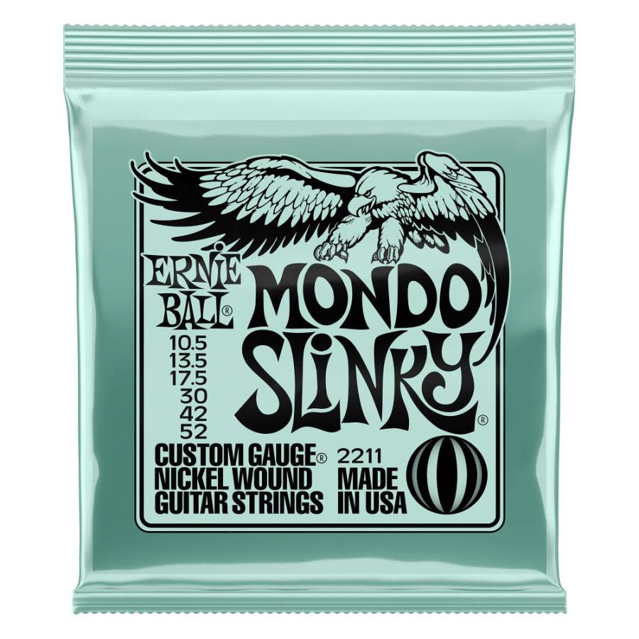 アーニーボール ERNIE BALL 2211 Mondo Slinky Nickel Wound Electric Guitar Strings 105-52 Gauge エレキギター弦 ×3セット｜chuya-online