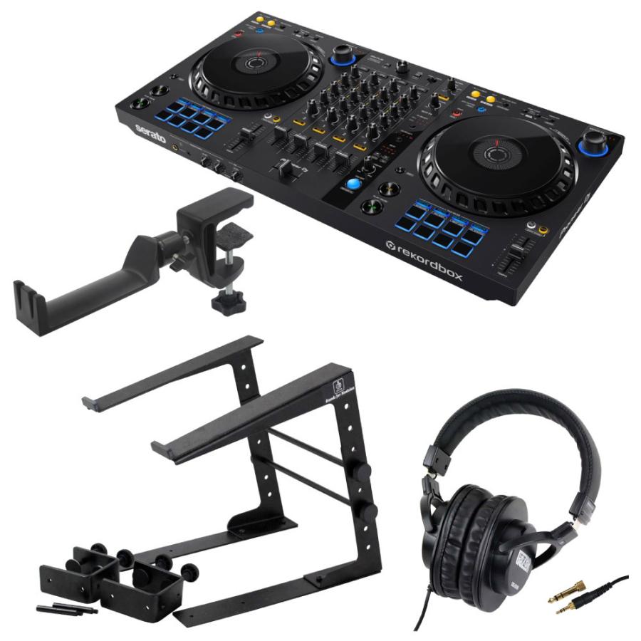 Pioneer DJ DDJ-FLX6 rekordbox Serato Pro両対応の4ch DJコントローラー ヘッドホンハンガー SALE 2021セール 57%OFF 4点セット モニターヘッドホン ラップトップスタンド