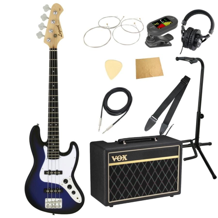 エレキベース 入門セット レジェンド ミニエレキベース LJB-MINI BBS VOXアンプ付き 10点セット LEGEND ベース 初心者セット