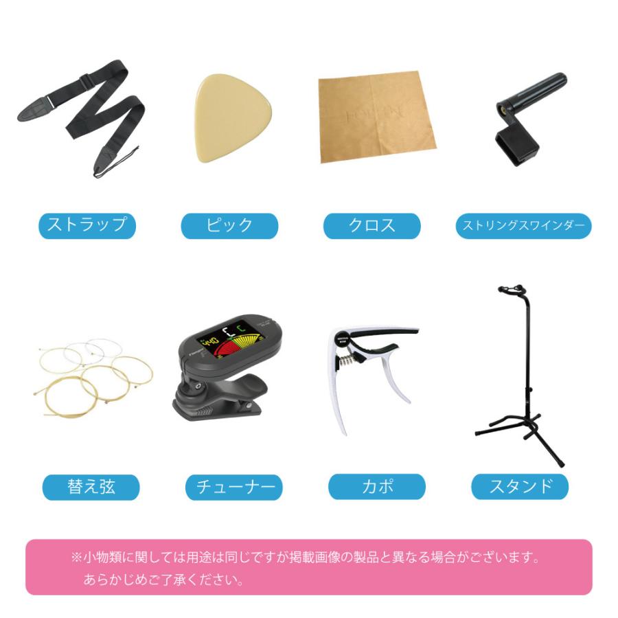 アコギ 入門セット レジェンド FG-15 WH ギター 初心者セット 9