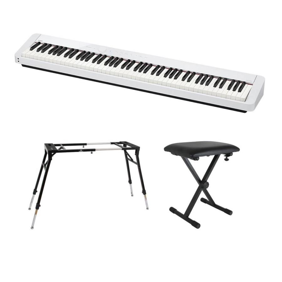 CASIO 豊富な品 Privia PX-S1000 WE 電子ピアノ キーボードベンチ キーボードスタンド Eset 25％OFF 3点セット 鍵盤