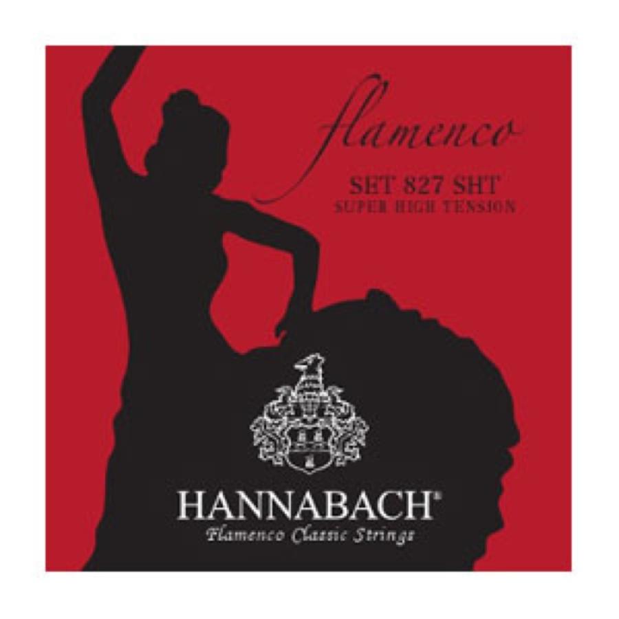 ハナバッハ フラメンコギター弦 6セット HANNABACH Flamenco SET827SHT RED 赤 レッド スーパーハイテンション ギター弦 クラギ弦｜chuya-online