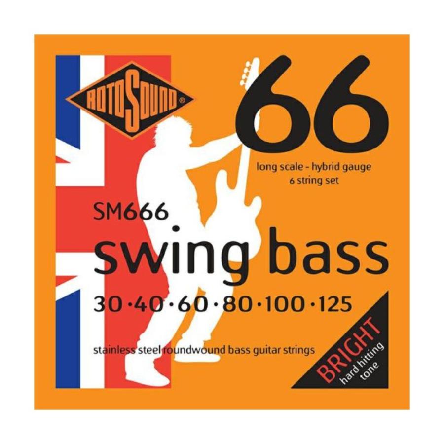 ロトサウンド 6弦ベース弦 2セット SM666 Swing Bass 66 Hybrid 6-Strings Set 30-125 LONG SCALE 6弦エレキベース弦×2セット ROTOSOUND｜chuya-online