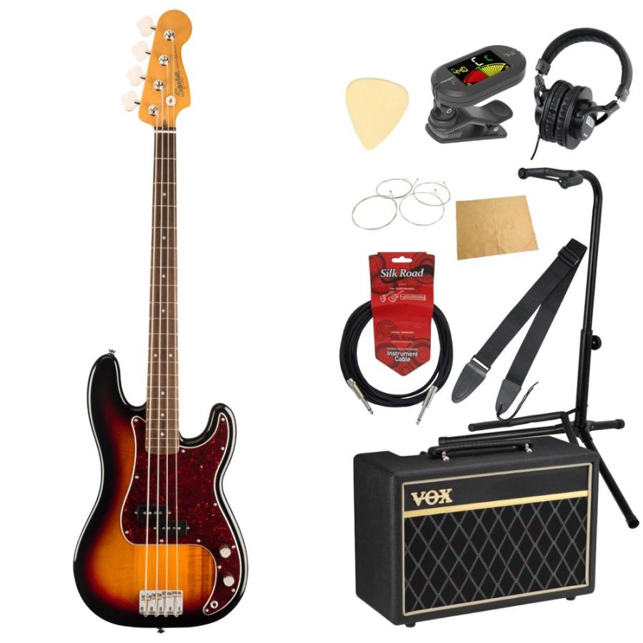 スクワイヤー/スクワイア Squier Classic Vibe '60s Precision Bass 3TS LRL エレキベース VOXアンプ付き 入門10点 初心者セット｜chuya-online