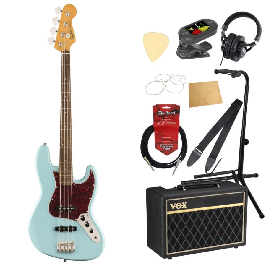 Squier Classic Vibe '60s Jazz Bass DPB LRL エレキベース VOXアンプ付き 入門10点 初心者セット