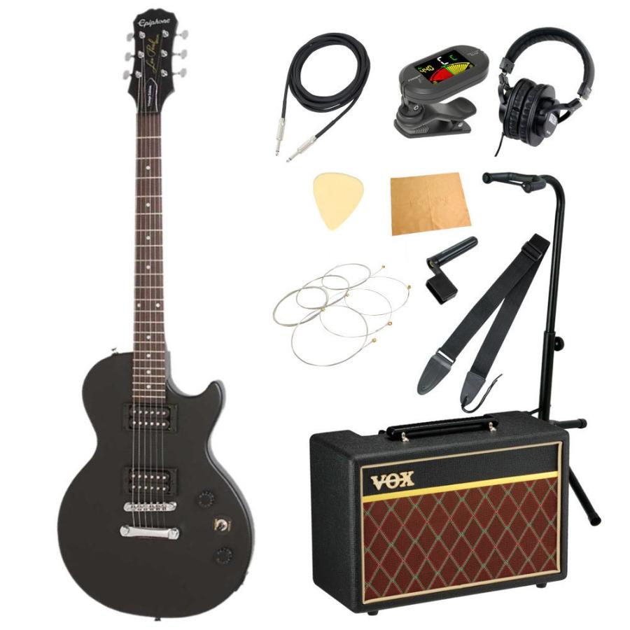 エレキギター 入門セット エピフォン Les Paul Special Satin E1 Vintage Worn Ebony アンプ付き 11点セット Epiphone 初心者セット