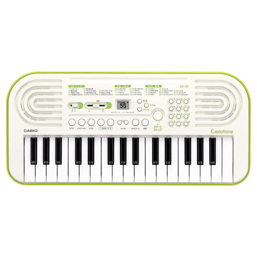 カシオ CASIO SA-50 Casiotone 32ミニ鍵盤 電子ミニキーボード ホワイト 純正アダプター付き
