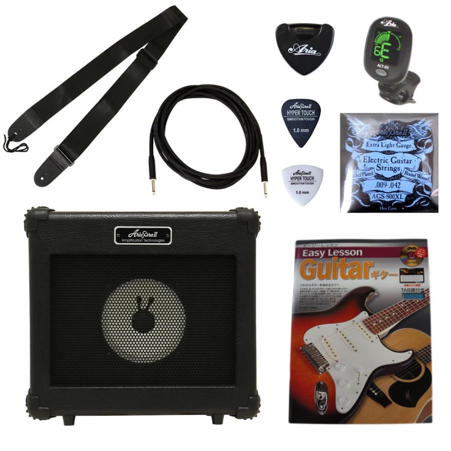 エレキギター 入門セット ブリッツ BLP-CST BK ARIAアンプ付き 9点