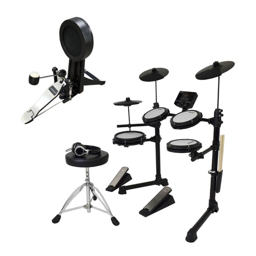 電子ドラムと椅子とスティック