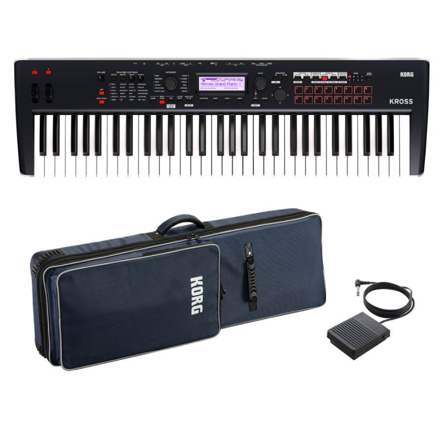 【美品】KORG KROSS2 61鍵盤 純正ケース付き KORG（コルグ） KORG KROSS2-61 DB ダークブルー 純正ソフトケース