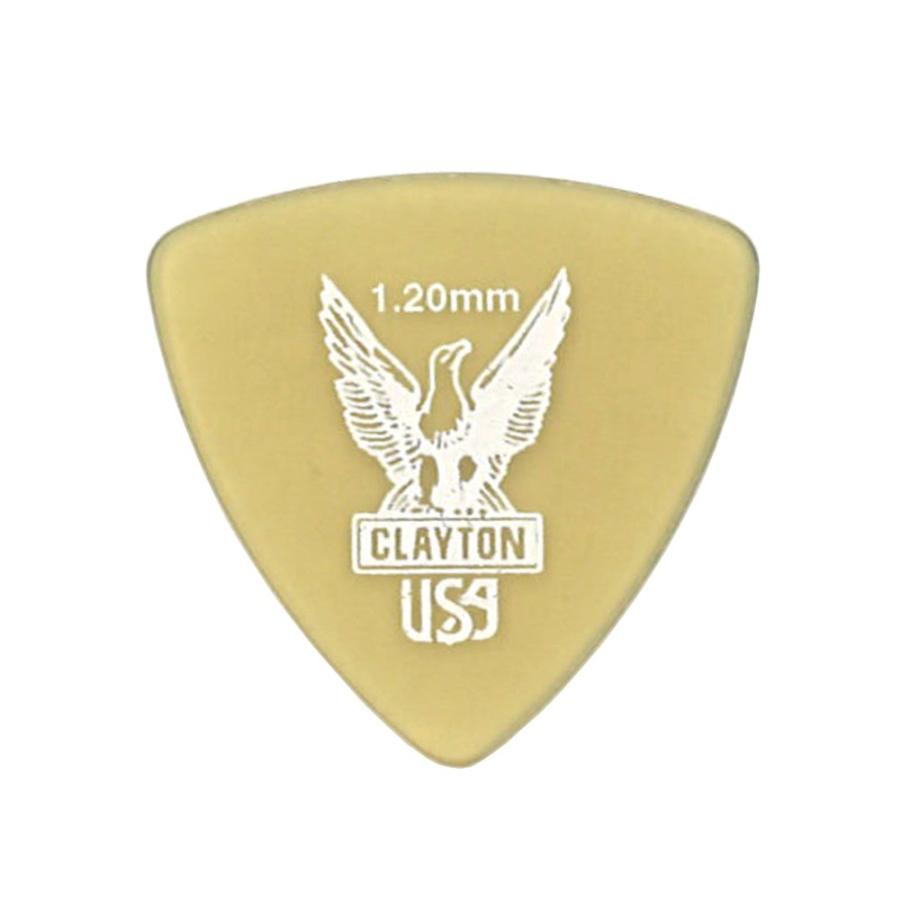 素晴らしい外見 Clayton USA Ultem Gold 1.20mm 丸肩トライアングル ギターピック×12枚