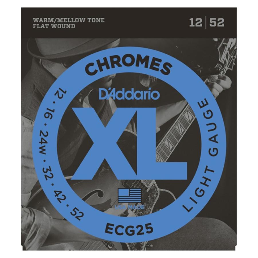 ダダリオ D'Addario ECG25 フラットワウンド エレキギター弦×3セット