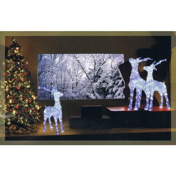 【クリスマス・イルミネーション】 LED電飾 クリスタルグロー トナカイスタンディング各種（防雨仕様） |  | 01