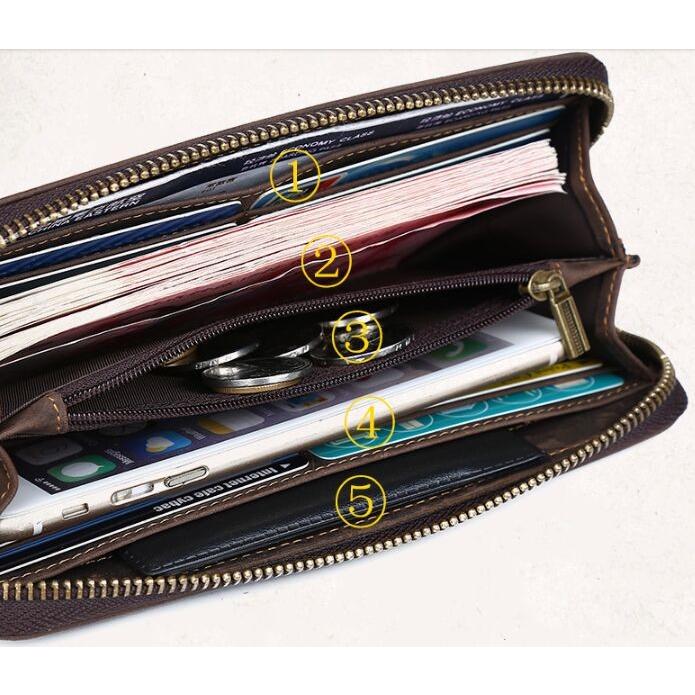 長財布 本革 メンズ レディース ラウンドファスナーセカンドバッグ 小銭入れ ヌメ革 小物 レザー ブラウン/ワイン2色 |  | 04