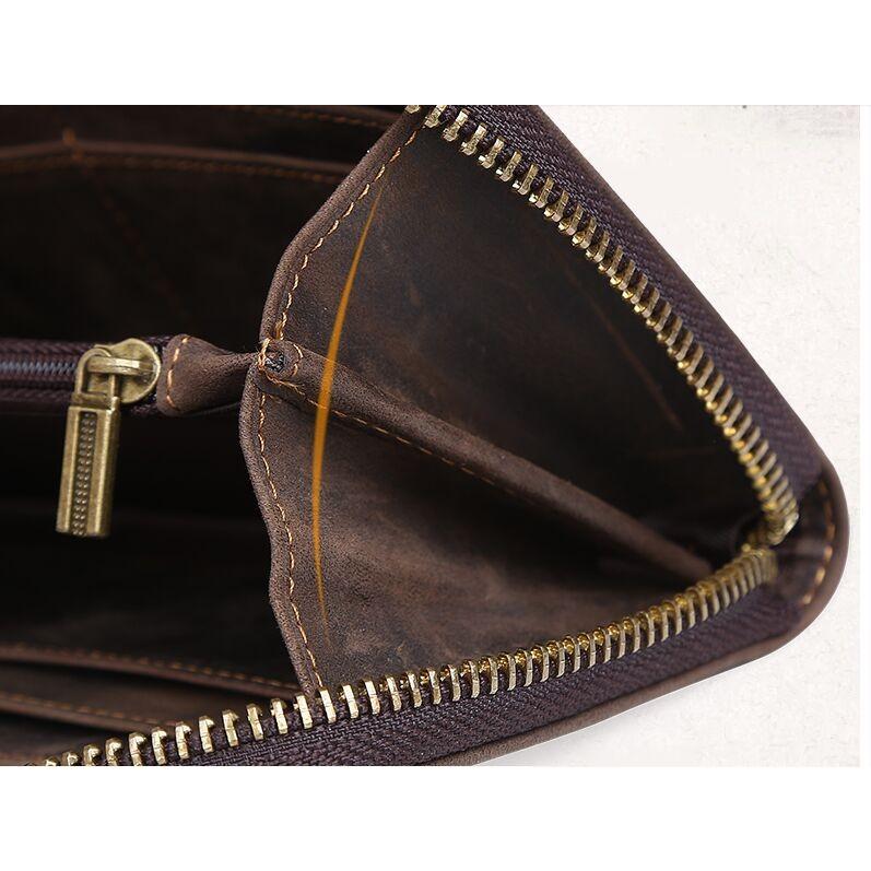 長財布 本革 メンズ レディース ラウンドファスナーセカンドバッグ 小銭入れ ヌメ革 小物 レザー ブラウン/ワイン2色 |  | 06