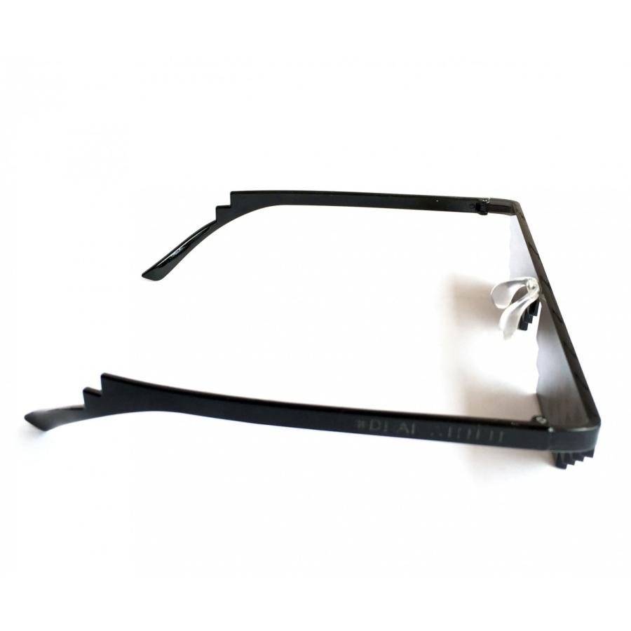 【数量限定品】 モザイクサングラス メガネ レンズあり 樹脂 仮装 ブラック 3格 6格 |  | 03