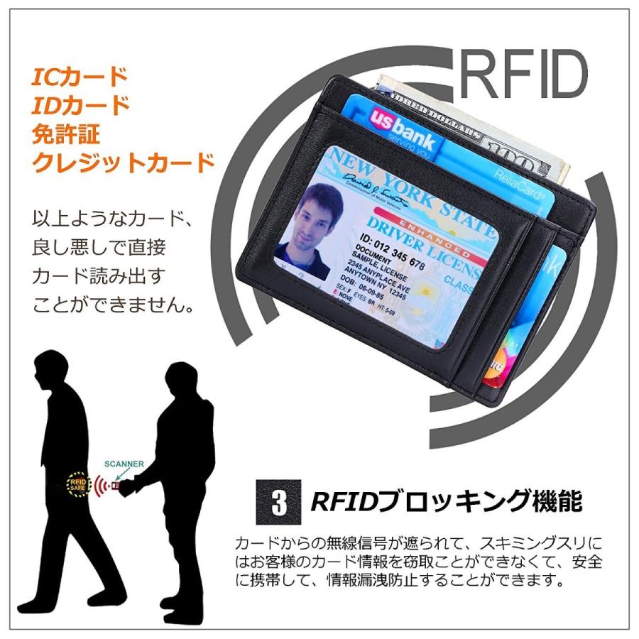 小さい財布 紙幣入れカードケース 定期入れ クレジットカード 身分証明書 ウォレット RFIDブロッキング 薄型カードケース |  | 04