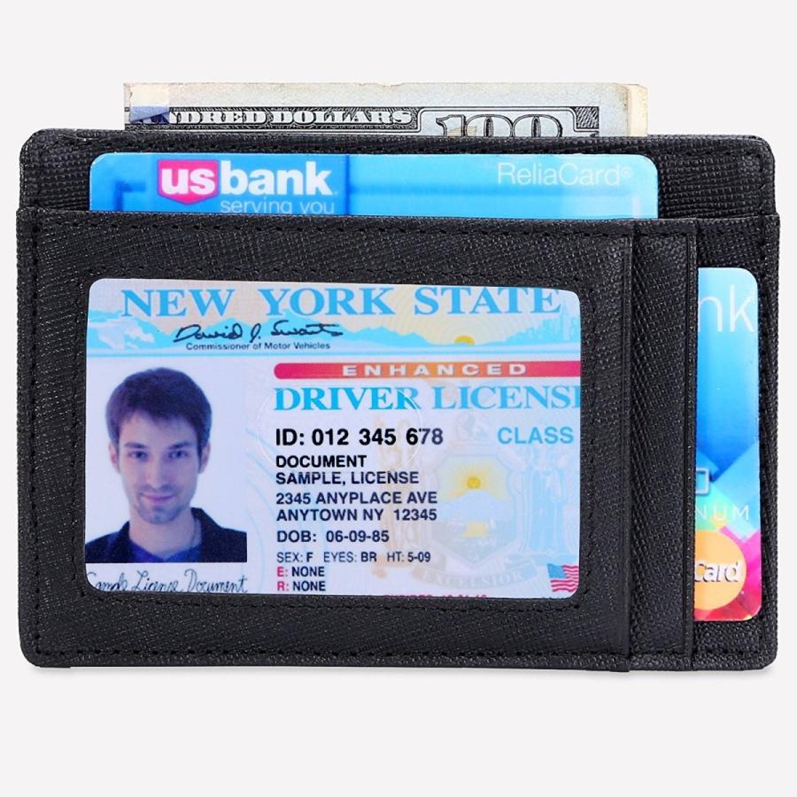 小さい財布 紙幣入れカードケース 定期入れ クレジットカード 身分証明書 ウォレット RFIDブロッキング 薄型カードケース｜chy｜02