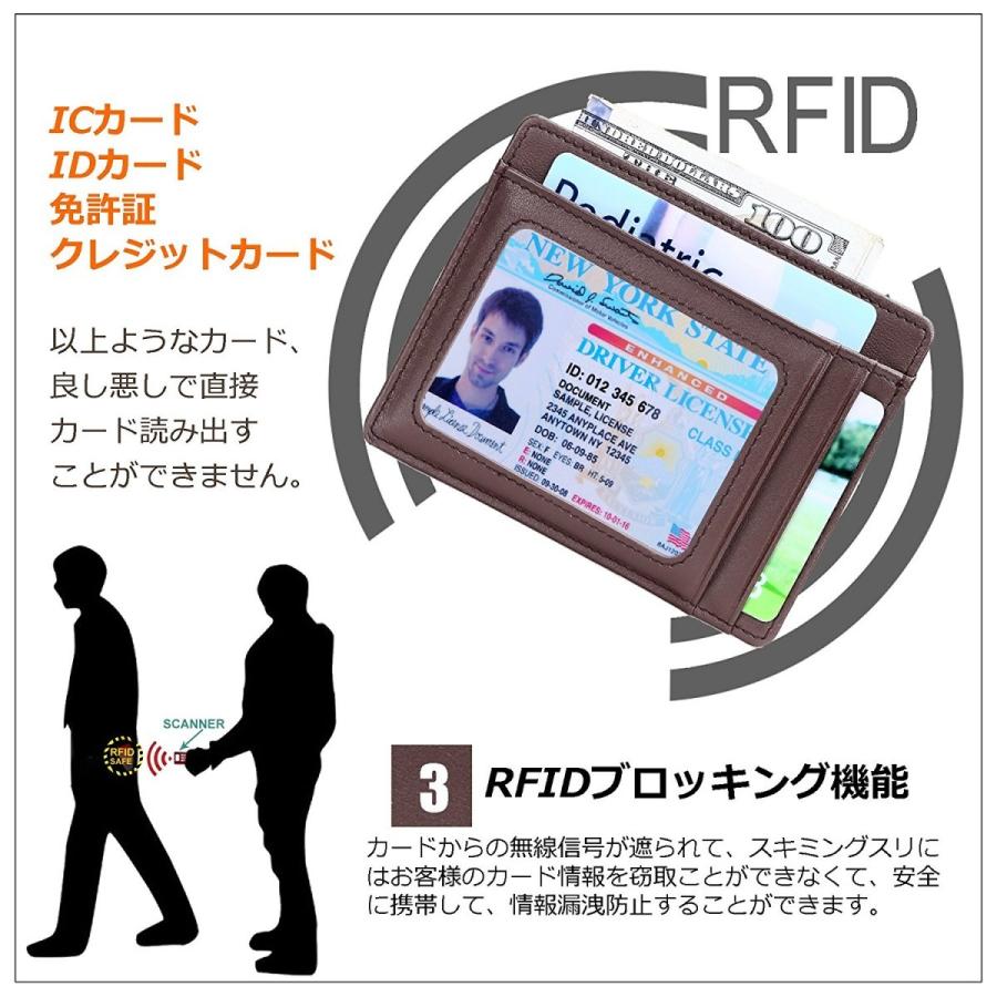 小さい財布 紙幣入れカードケース 定期入れ クレジットカード 身分証明書 ウォレット RFIDブロッキング 薄型カードケース |  | 03