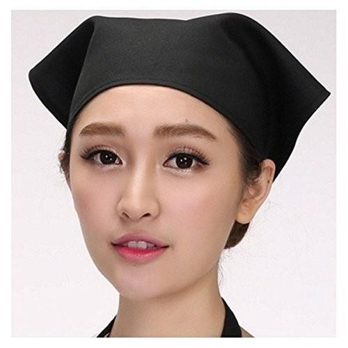 男女兼用 ソムリエ エプロン+三角巾 セット 黒 飲食店 キッチン シェフ カフェ 居酒屋 スーパー開店作業 Mサイズ (60cm、ブラック) |  | 03