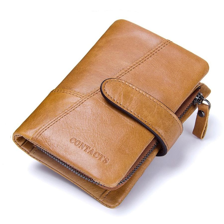 メンズ 本革 二つ折り財布 牛革 ラウンドファスナー 小銭入れ 免許証入れ カード８枚収納 コンパクト 柔らかい |  | 08