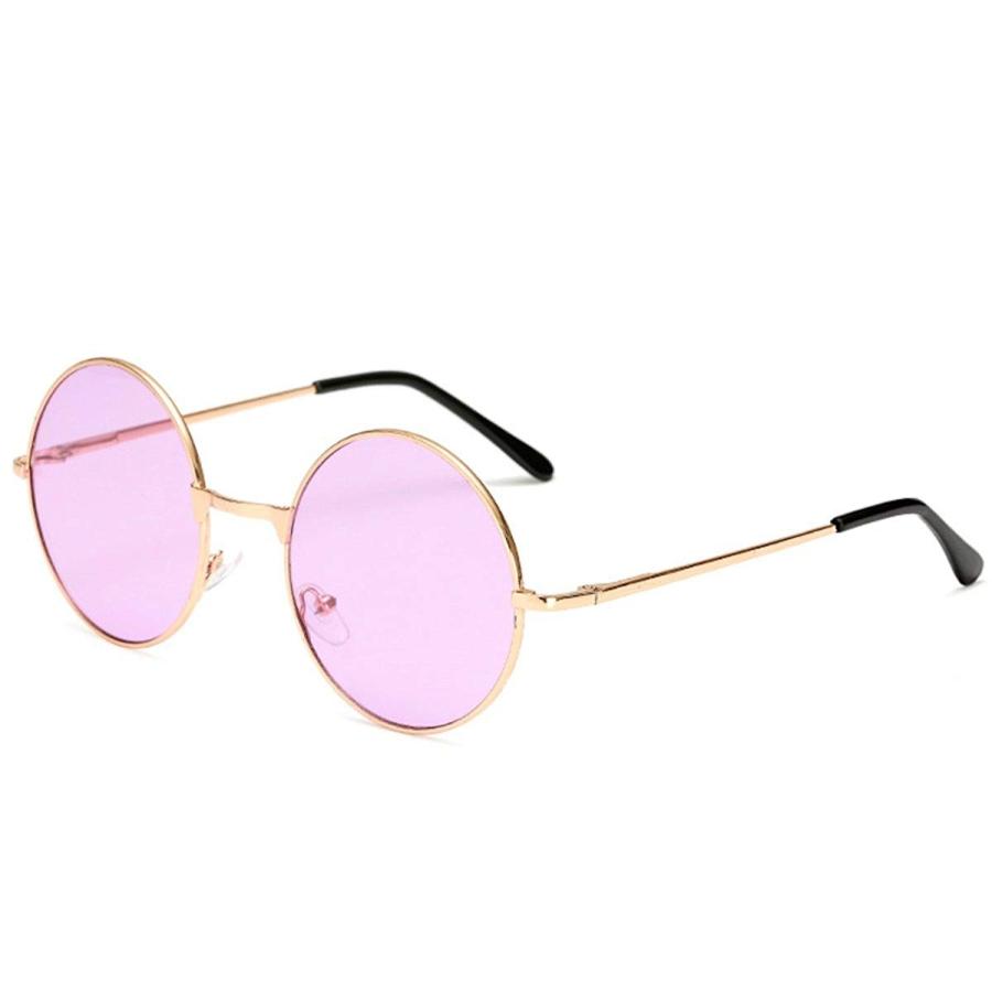 ラウンドメタル 丸型 サングラス 丸メガネ UVカット 軽量 クロス付き メンズ レディース 小物 |  | 04