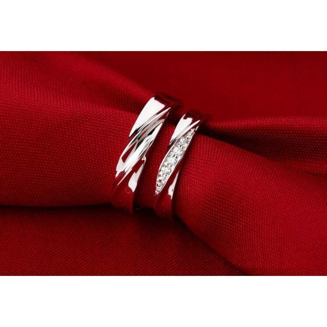 ペアリング S925 銀製指輪 レディースリング メンズリング ペア ギフトセット付き ファッション小物 | 