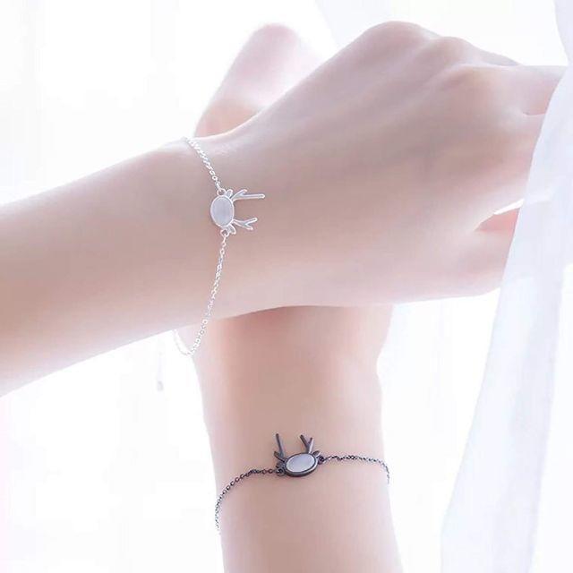 ブレスレット レディース シルバー 925 鹿角 バングル 彼女 記念日 ギフトセット付き ファッション小物 ブラック |  | 02