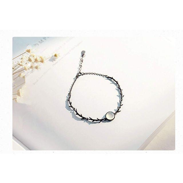 ブレスレット レディース シルバー 925 いばら バングル 彼女 記念日 ギフトセット付き ファッション小物 ブラック | 