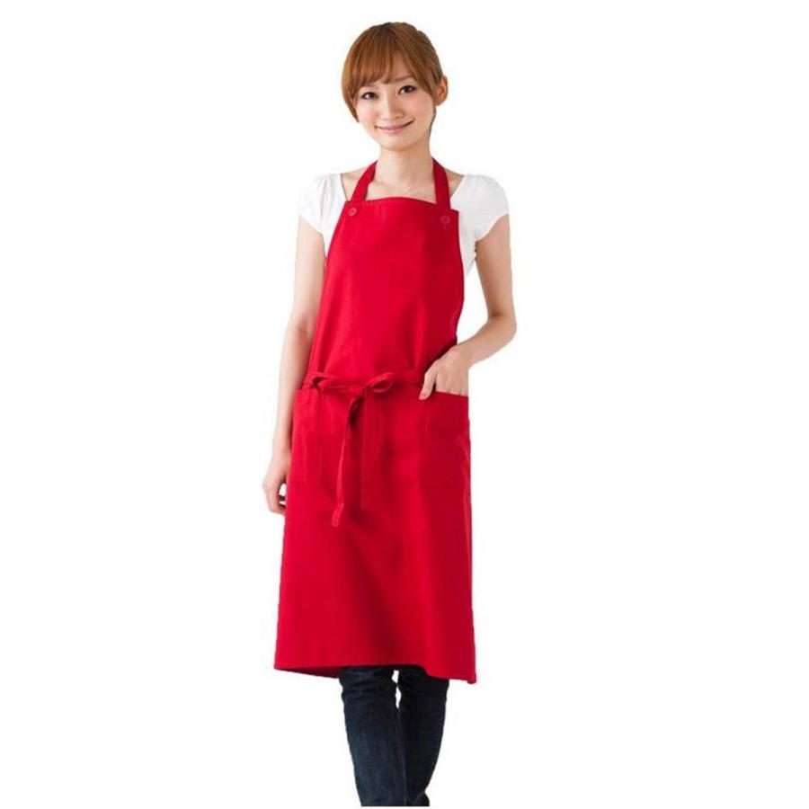 首掛けエプロン プレーンエプロン キッチンエプロン 無地 レディース メンズ 共用 着丈85cm 6色 |  | 04