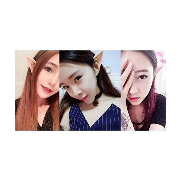 エルフ耳 コスプレ 天使 精霊 魔女 妖怪 仮装 つけ耳 左右2個セット パッケージあり 4色 肌色 夜光色 赤色 緑色 |  | 09