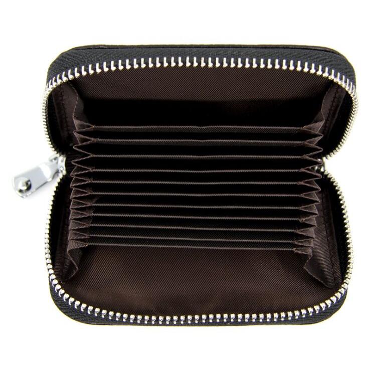 カードケース 本革 大容量 じゃばら スキミング防止 RFID カード 10枚収納 小銭も入る カード入れ ミニウォレット 全4色 |  | 05