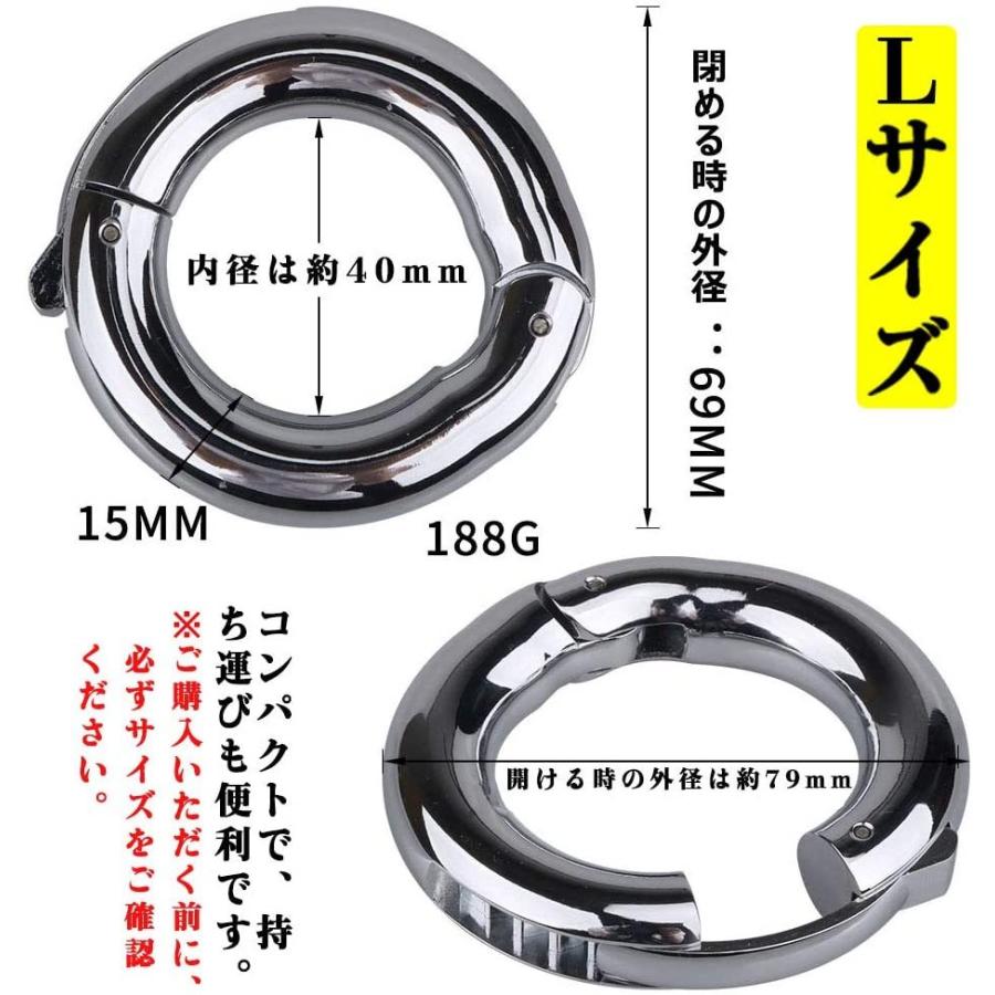 ペニスリング コックリング グランスリング ステンレス 歯車設計 調整可能 男性用 2サイズ M L |  | 02