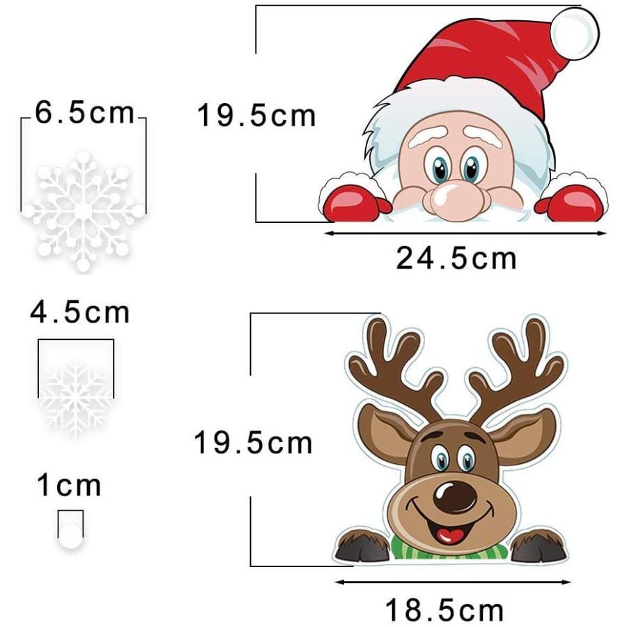 クリスマス 静電ステッカー 65pcs ウォールステッカー 窓ステッカー 雪 サンター　クリスマスツリー トナカイ merry christmas |  | 02