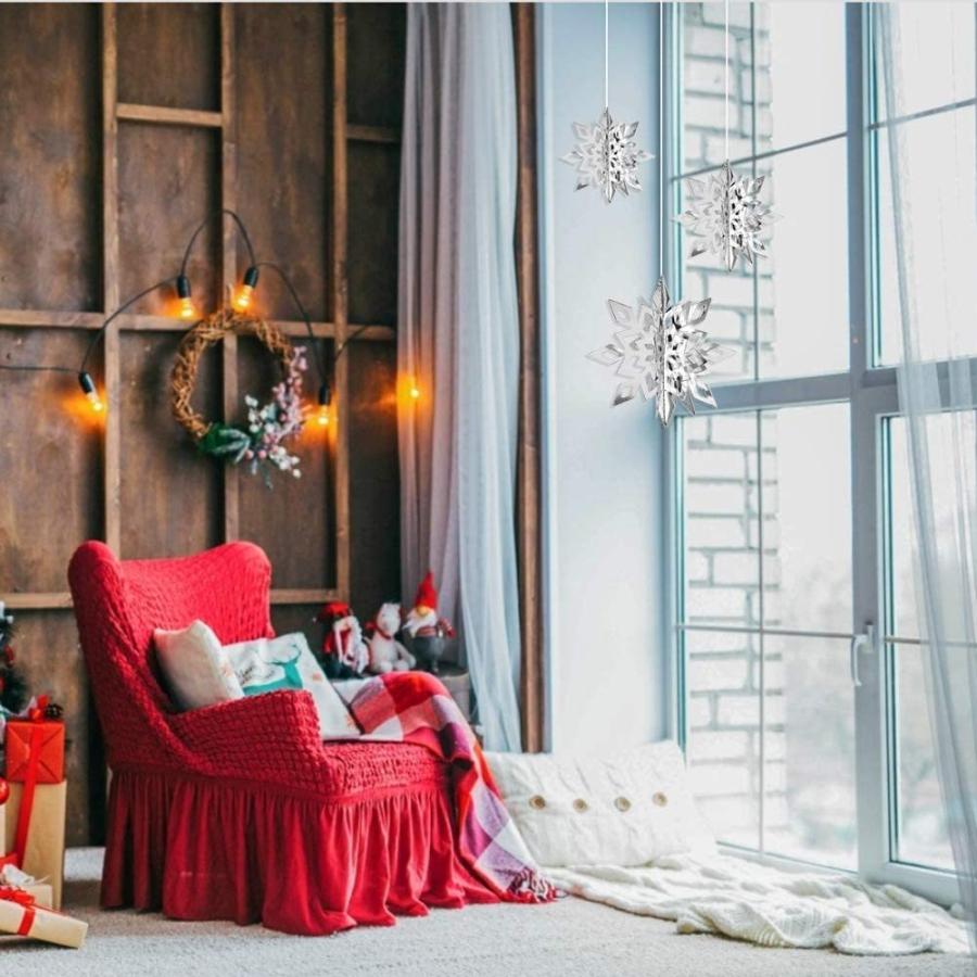 クリスマスツリー装飾　christmas snowflake スノーフレーク 雪花飾り クリスマスデコレーション 雪の結晶 オーナメント クリスマスパーティー 飾り12枚入り |  | 01